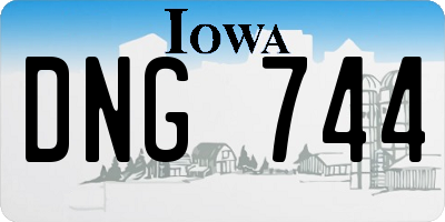 IA license plate DNG744