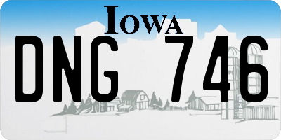 IA license plate DNG746