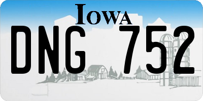IA license plate DNG752