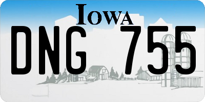 IA license plate DNG755