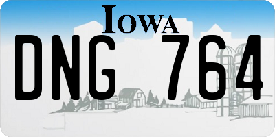 IA license plate DNG764