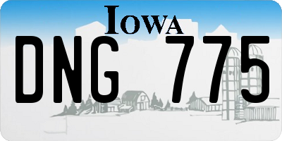 IA license plate DNG775