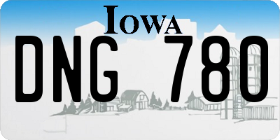 IA license plate DNG780