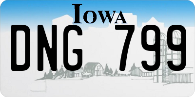 IA license plate DNG799