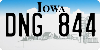 IA license plate DNG844
