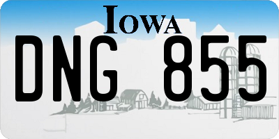 IA license plate DNG855