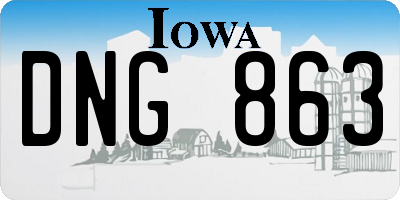 IA license plate DNG863