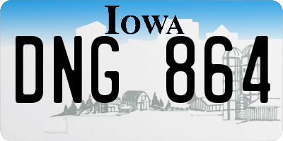 IA license plate DNG864