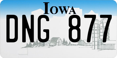 IA license plate DNG877