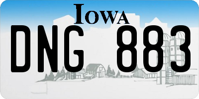 IA license plate DNG883
