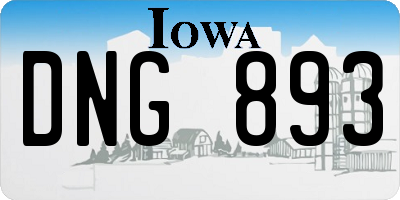 IA license plate DNG893