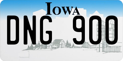 IA license plate DNG900