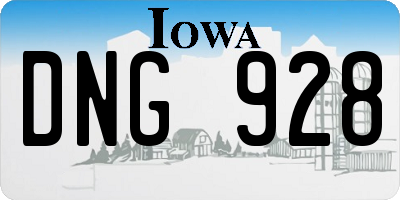 IA license plate DNG928