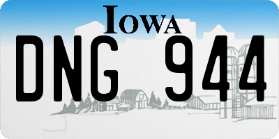 IA license plate DNG944