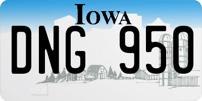 IA license plate DNG950