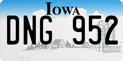 IA license plate DNG952