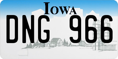 IA license plate DNG966