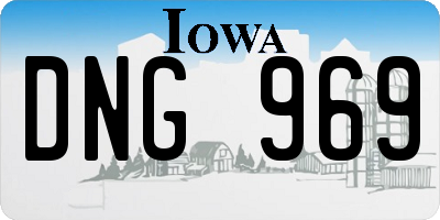 IA license plate DNG969