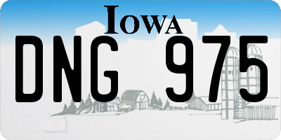 IA license plate DNG975