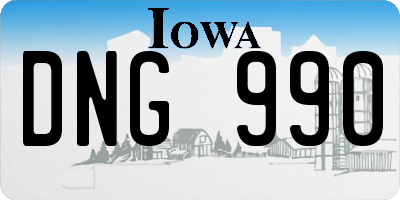 IA license plate DNG990
