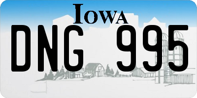 IA license plate DNG995