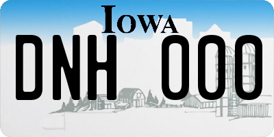 IA license plate DNH000