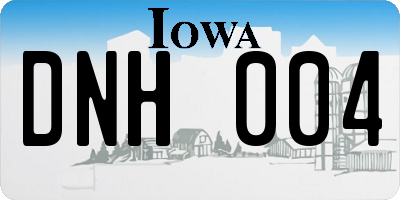 IA license plate DNH004