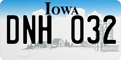 IA license plate DNH032