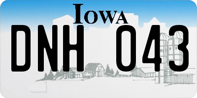 IA license plate DNH043