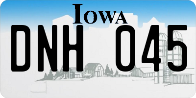 IA license plate DNH045