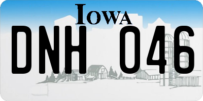 IA license plate DNH046