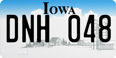 IA license plate DNH048