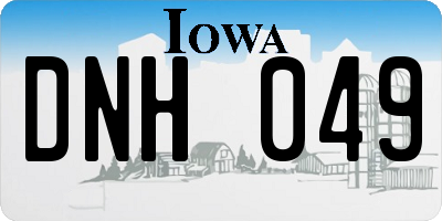 IA license plate DNH049