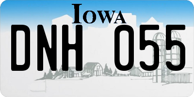 IA license plate DNH055