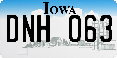 IA license plate DNH063