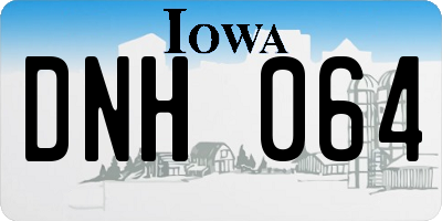 IA license plate DNH064
