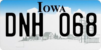 IA license plate DNH068