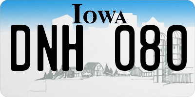 IA license plate DNH080
