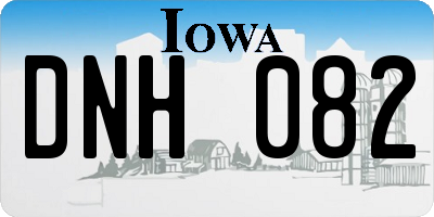 IA license plate DNH082
