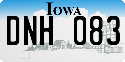 IA license plate DNH083