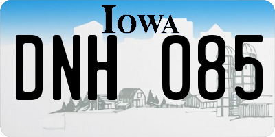 IA license plate DNH085