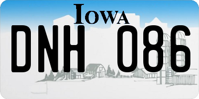 IA license plate DNH086