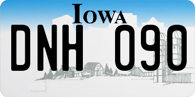 IA license plate DNH090