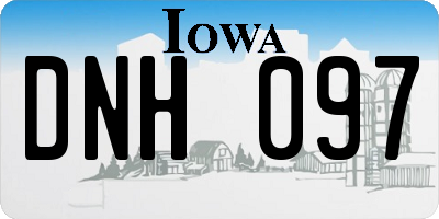 IA license plate DNH097