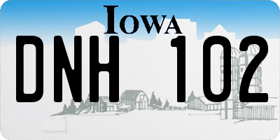 IA license plate DNH102