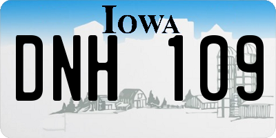IA license plate DNH109