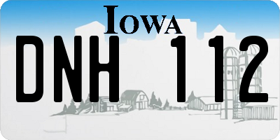 IA license plate DNH112