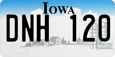 IA license plate DNH120