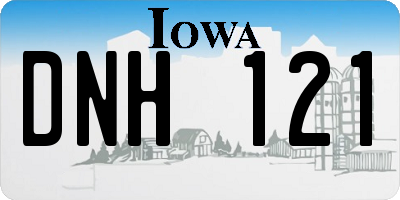 IA license plate DNH121