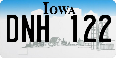 IA license plate DNH122